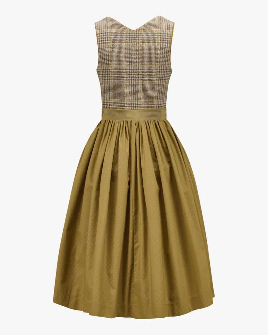 Kathi Tweed Midi-Dirndl mit Seidenschürze
