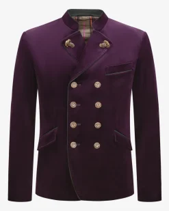 Kornegg Doppelreiher-Trachtenjanker aus Baumwollsamt