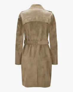 Lady Trench Light Ledermantel