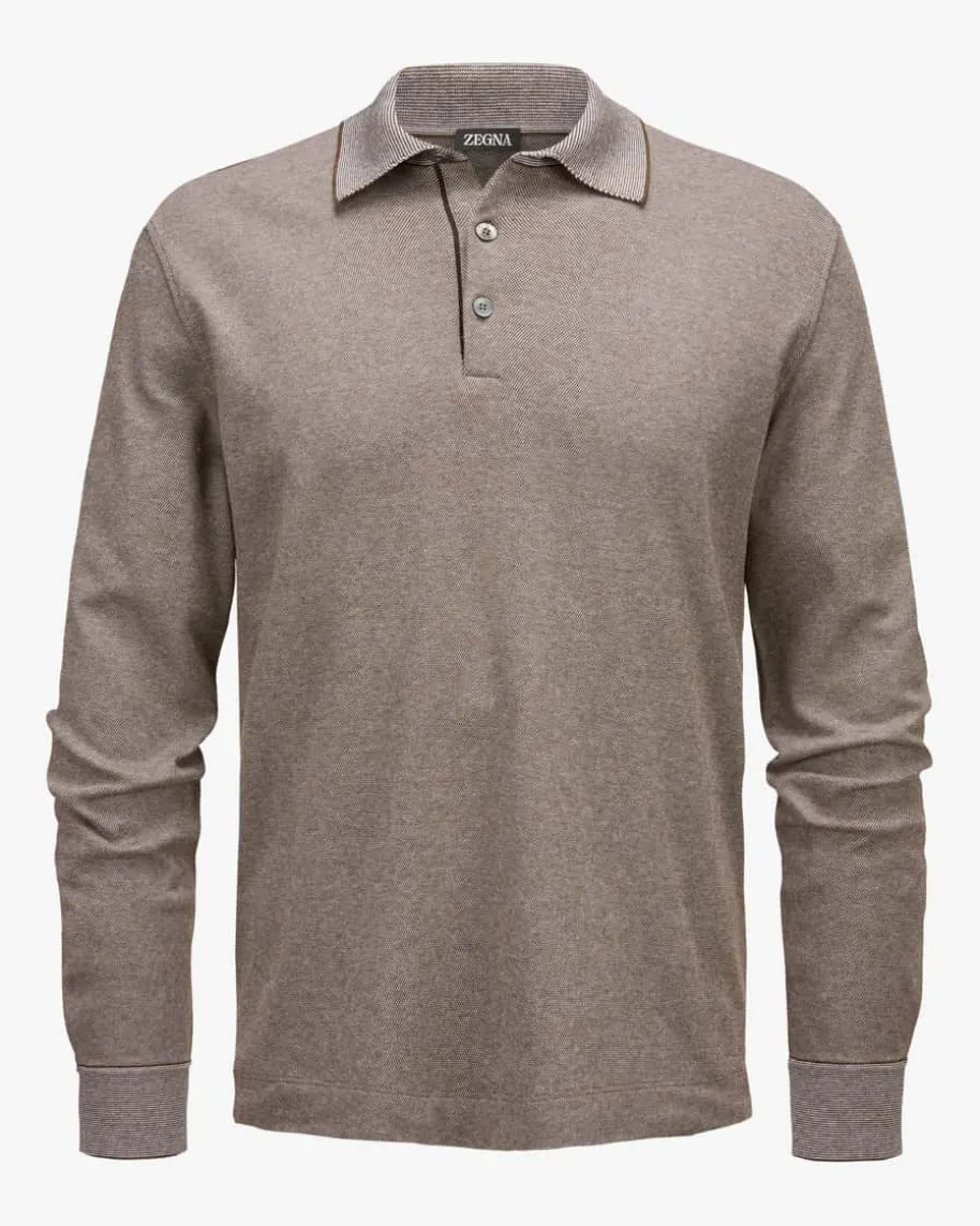Langarm-Poloshirt