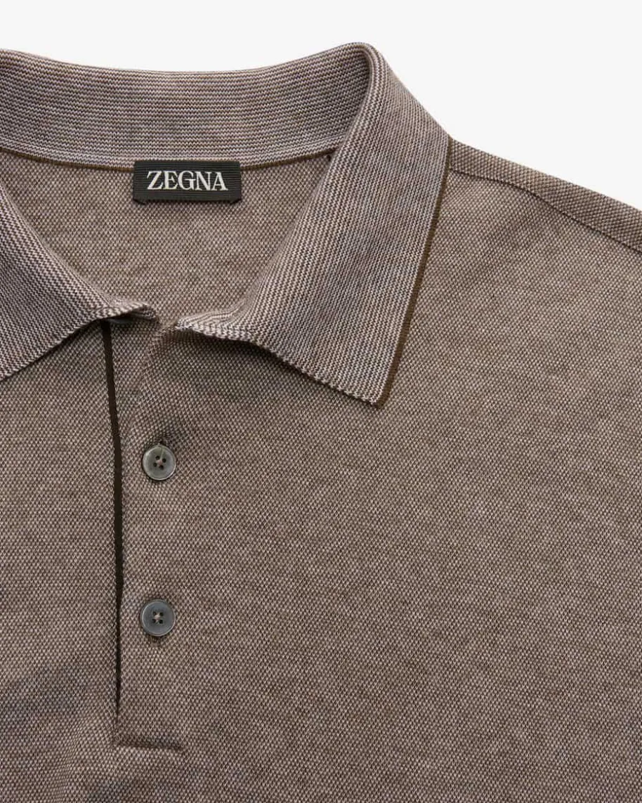 Langarm-Poloshirt