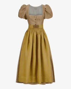 Laura Leinen-Dirndl lang mit Schürze