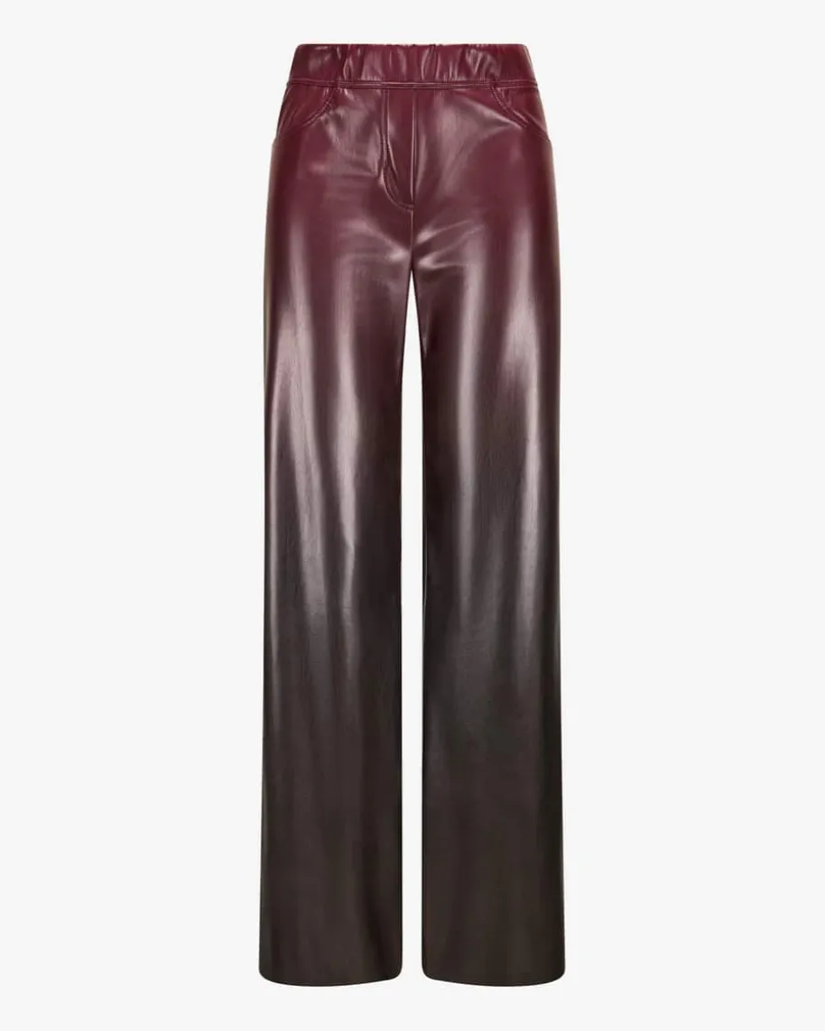 Lederhose High Waist Wide Fit