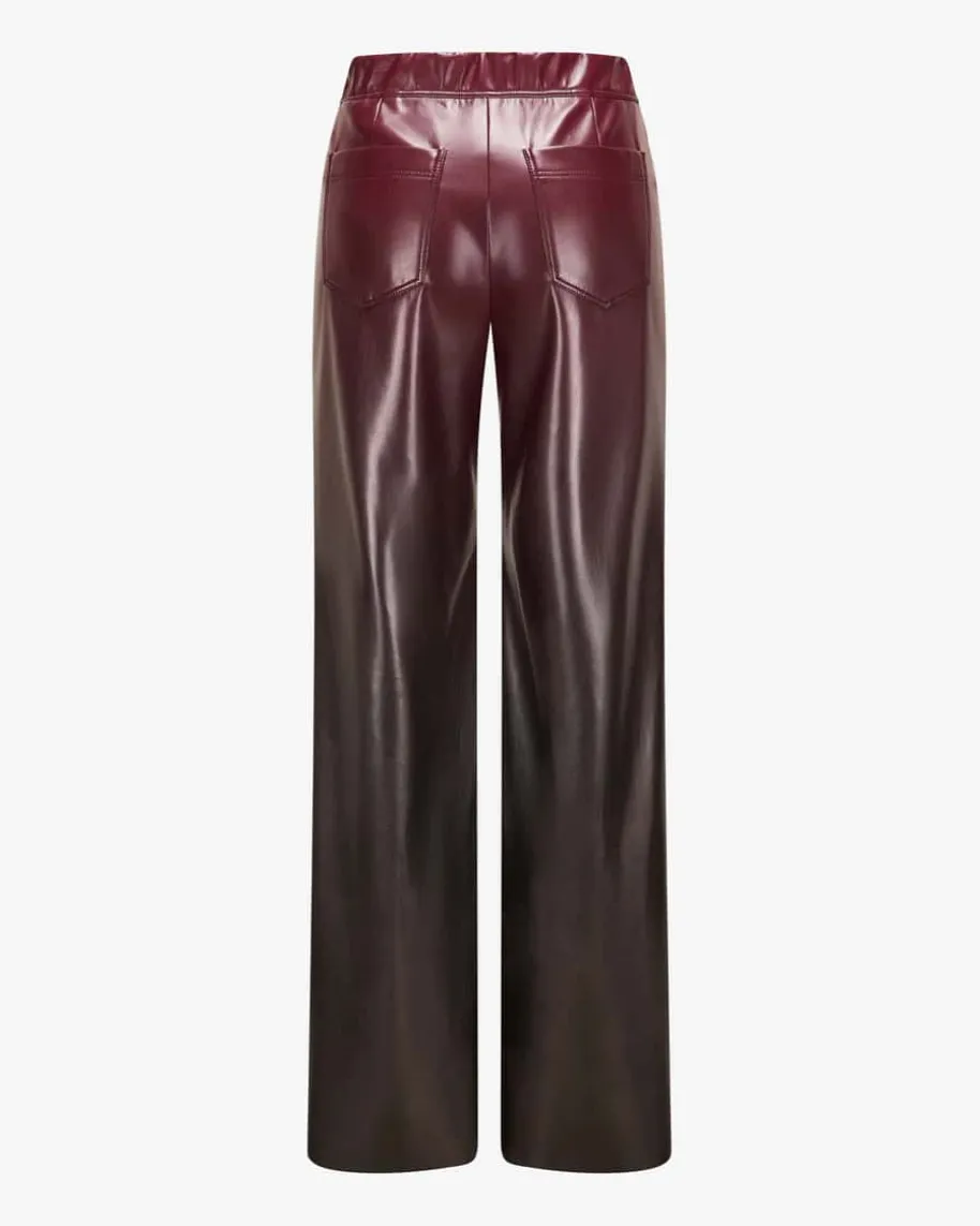 Lederhose High Waist Wide Fit