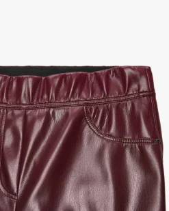 Lederhose High Waist Wide Fit