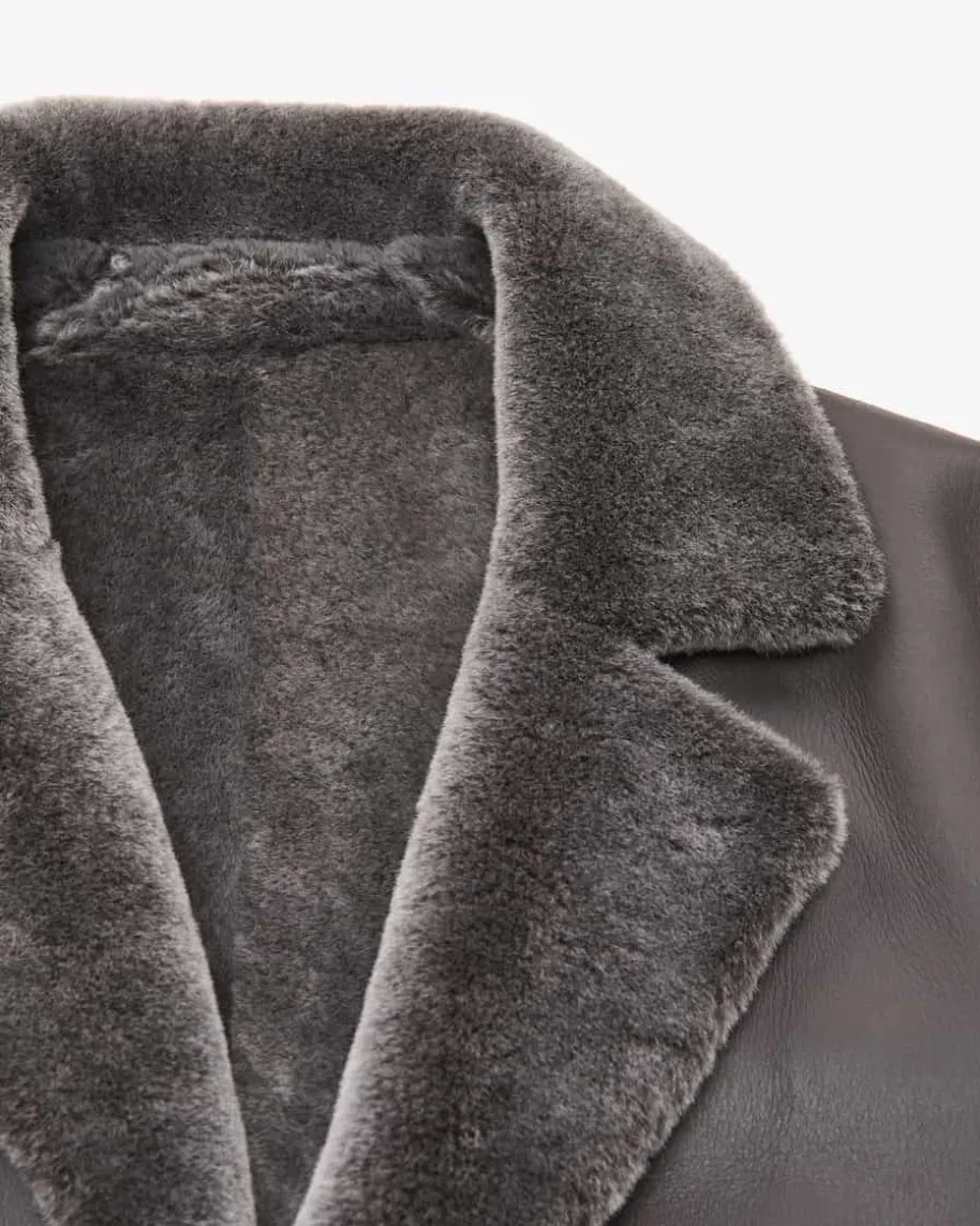Leder-Wendemantel