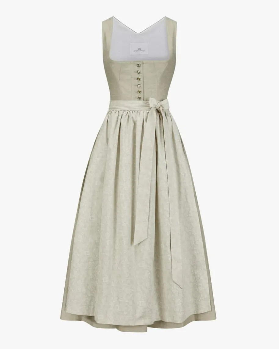 Leinendirndl lang mit Baumwollschürze