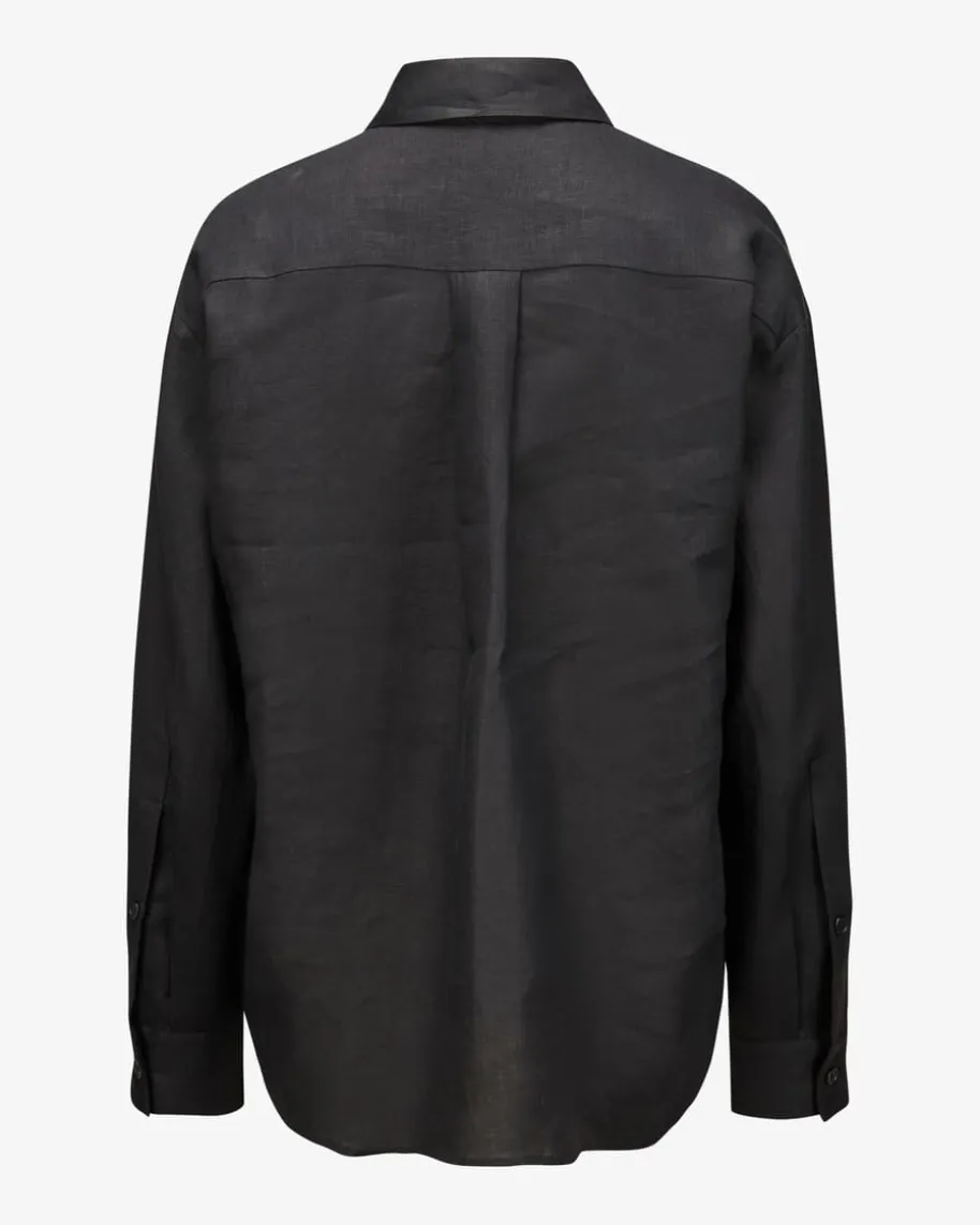 Leinen-Hemdbluse
