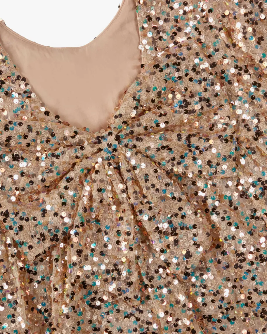 Lila Paillettenkleid