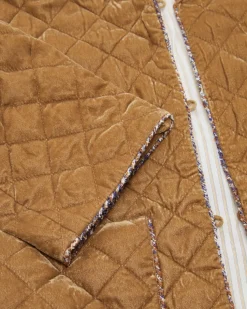 Lizetta Samt-Steppjacke