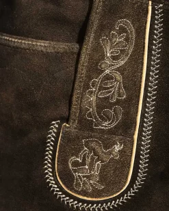 Loisachtal Trachten-Kniebundhose aus Ziegenleder