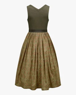 Lyana Midi-Leinendirndl mit Bessy Seidenschürze