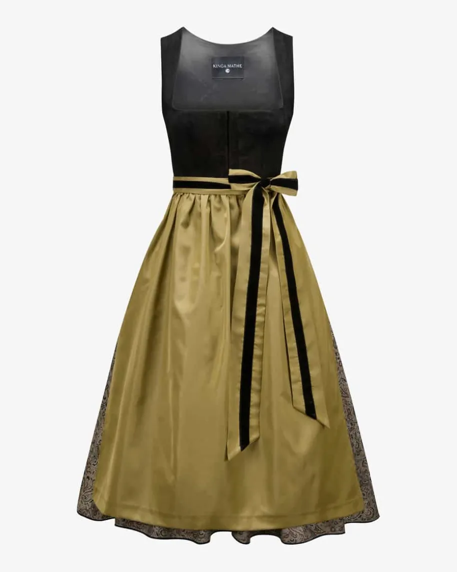 Maliano Leder-Midi-Dirndl mit Schürze