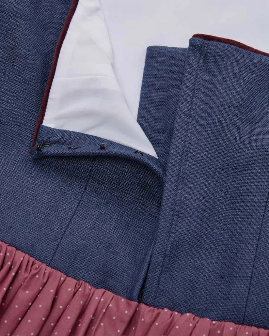 Marie Midi-Dirndl mit Seidenschürze