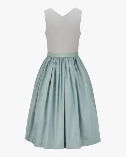 Midi-Dirndl mit Seiden-Schürze