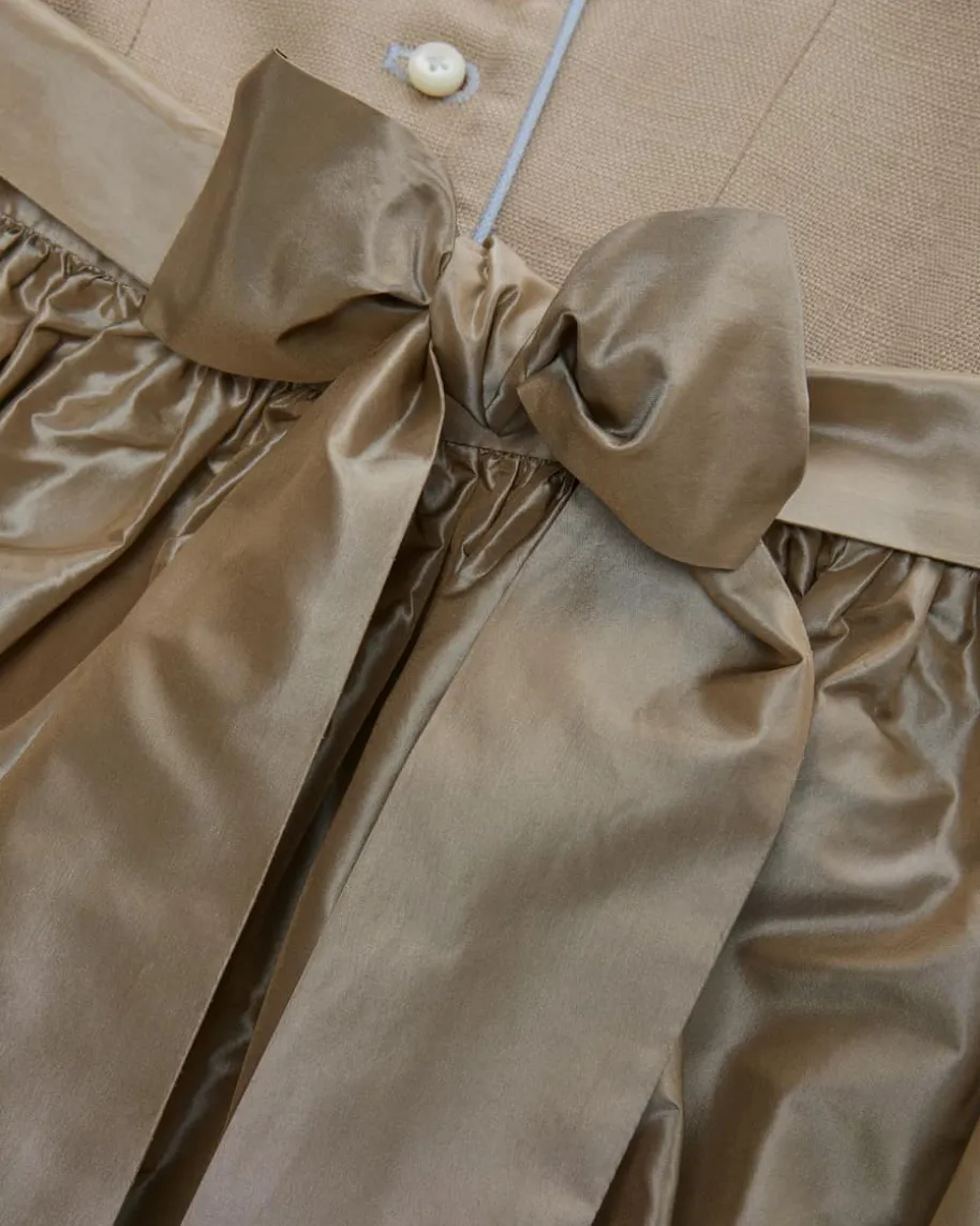 Midi-Dirndl mit Seidenschürze