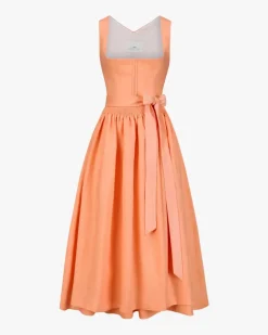 Midi-Leinendirndl mit Leinenschürze