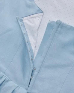 Midi-Leinendirndl mit Leinenschürze