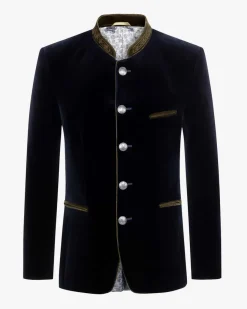 Obertraun Trachten-Samtjanker aus Baumwolle