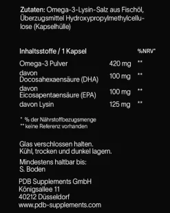 Omega 3 Nahrungsergänzungsmittel
