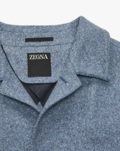 Overshirt aus Cashmere und Seide