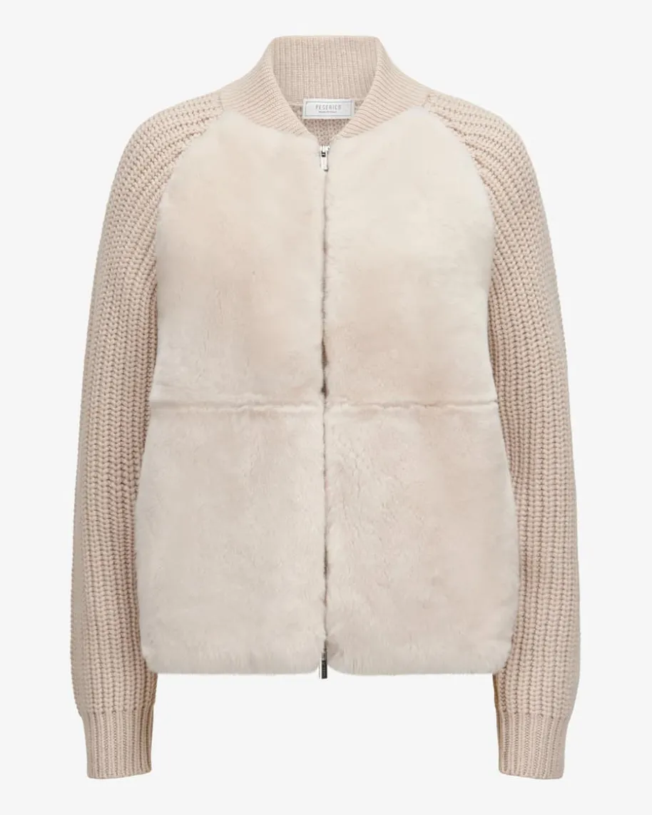 Pelz-Strickjacke