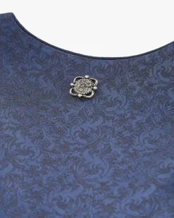 Polarstern Midi-Dirndl mit Seidensamt-Schürze