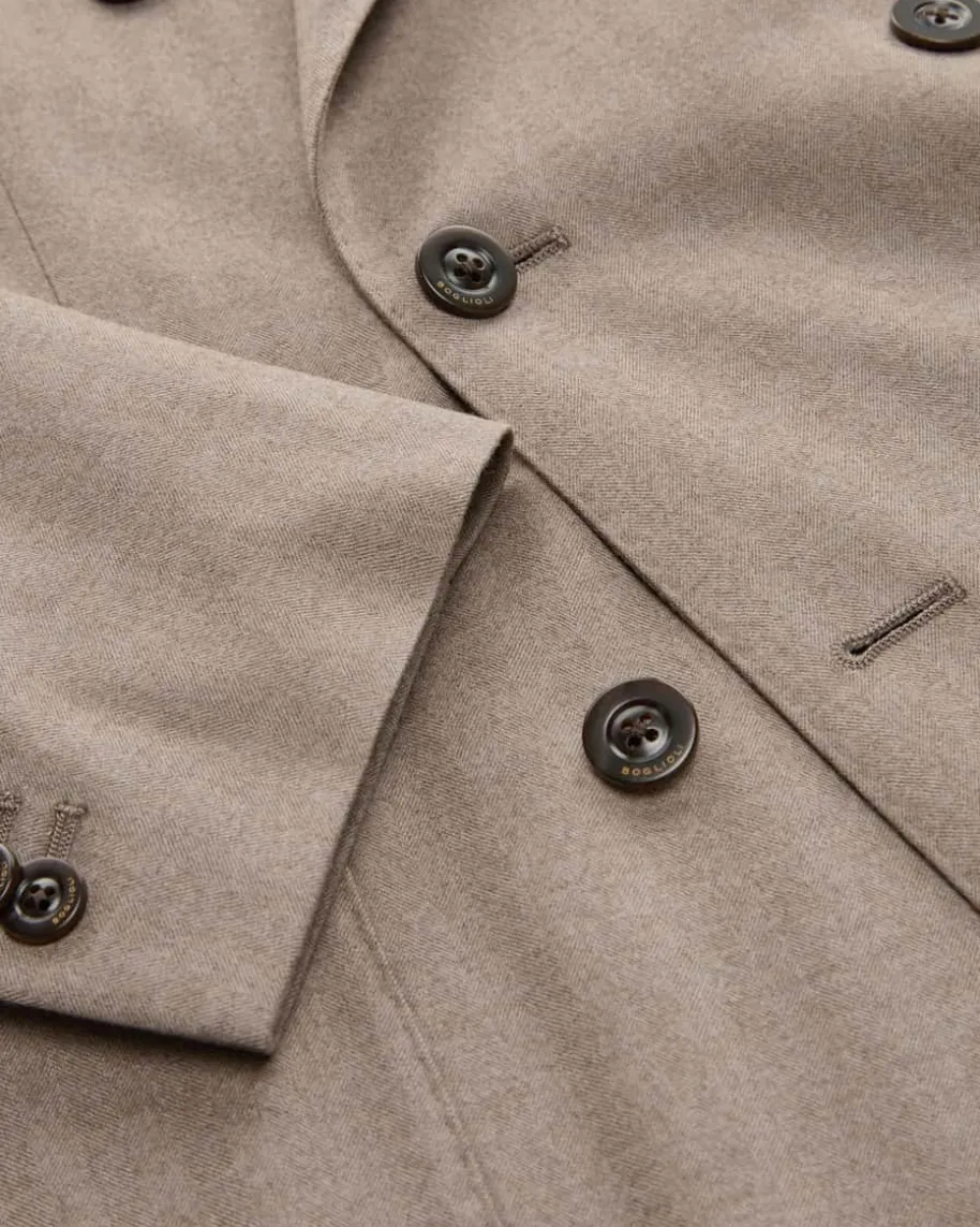 Sakko aus Schurwoll-Seiden-Mix