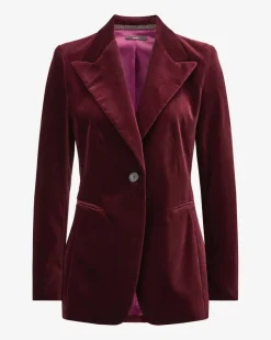 Samtblazer aus Baumwolle