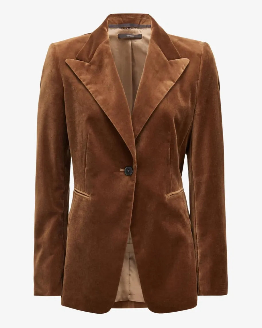 Samtblazer aus Baumwolle