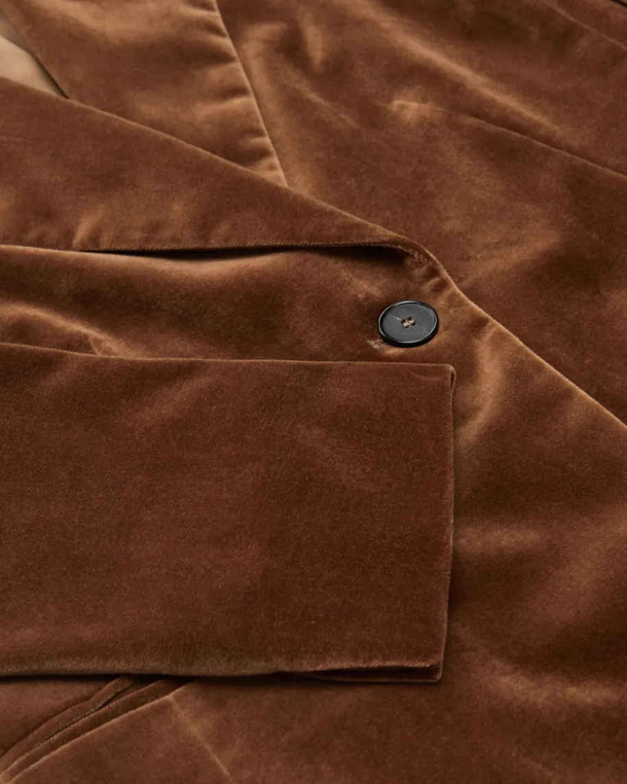 Samtblazer aus Baumwolle