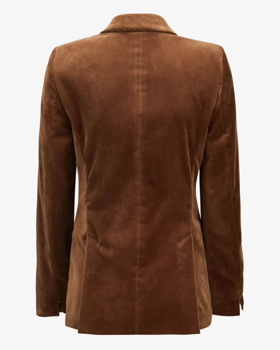 Samtblazer aus Baumwolle