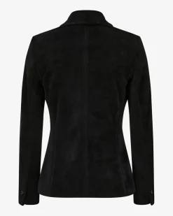 Samtblazer Slim Fit aus Baumwoll-Mix