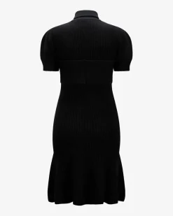 Scarf Drapped Strickkleid