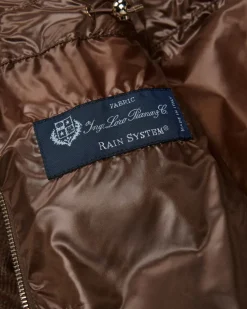 Schurwoll-Seiden-Daunenjacke