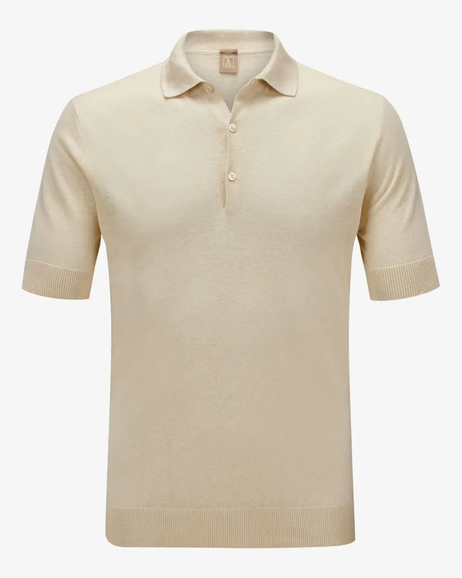 Seiden-Leinen-Poloshirt