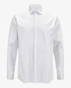 Smokinghemd Fitted Body Flatfront extra langer Arm