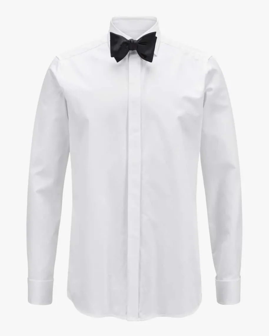 Smokinghemd Slim Fit Flat Front extra langer Arm