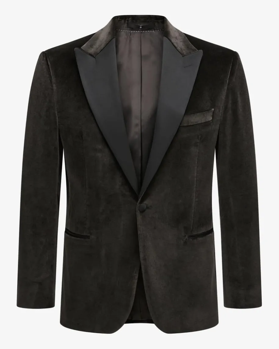 Stevan Samt-Sakko Regular Fit aus Baumwolle