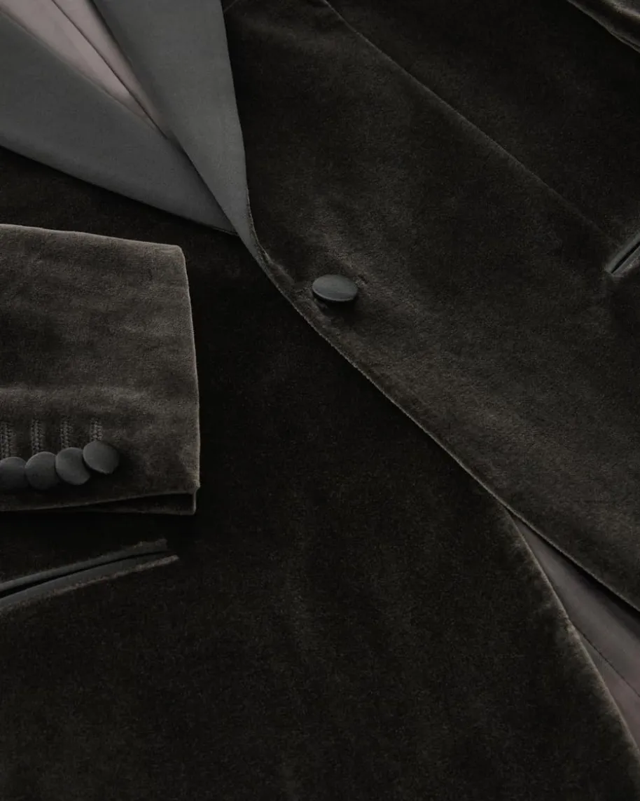 Stevan Samt-Sakko Regular Fit aus Baumwolle