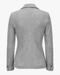 Strickblazer Slim Fit aus Schurwoll-Mix