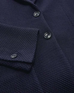 Strickblazer Slim Fit aus Schurwoll-Mix