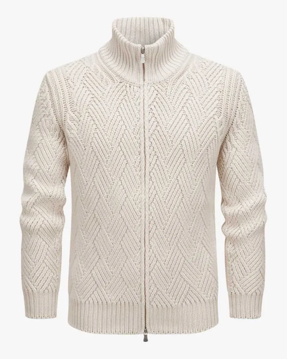 Strickjacke aus Schurwoll-Cashmere-Mix