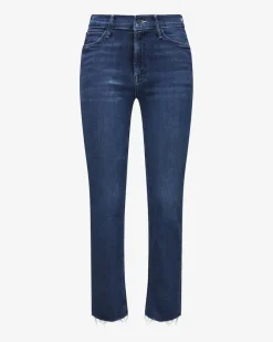 The Mid Rise Dazzler Ankle Fray Jeans