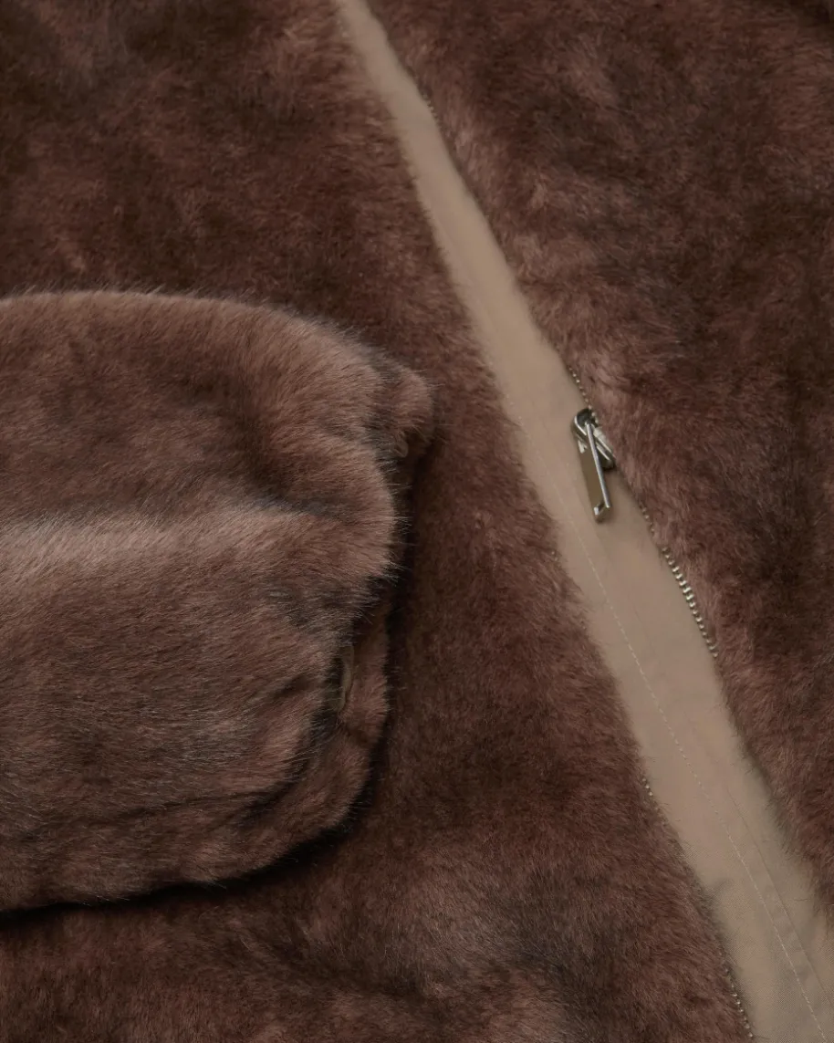 Wende-Kunstfellblouson