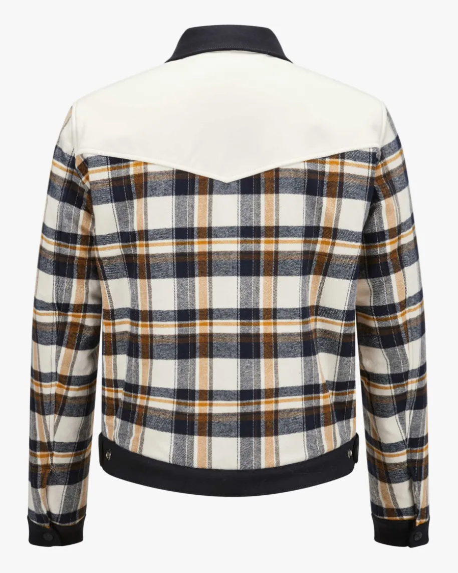 Western Leder-Wollblouson