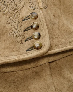 Wiesnlederhose kurz aus Hirschleder