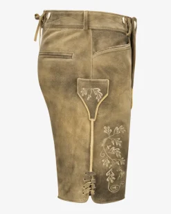 Wiesnlederhose kurz aus Ziegenleder