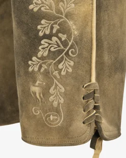 Wiesnlederhose kurz aus Ziegenleder