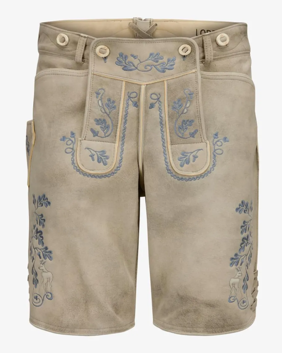 Wiesnlederhose kurz aus Ziegenleder
